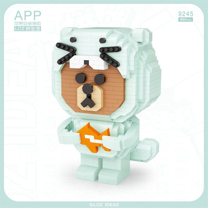 LOZ 9245 non  CON GẤU bộ đồ chơi xếp lắp ráp ghép mô hình Creator Sáng Tạo 860 khối