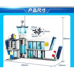 GUDI 10007 non  TRỤ SỞ CẢNH SÁT bộ đồ chơi xếp lắp ráp ghép mô hình Police LIVIN'CITY POLICE HEADQUARTERS 887 khối