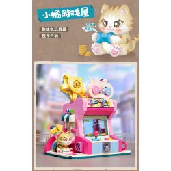 KEEPPLEY K28017 28017 non  CỬA HÀNG NƯỚC TRÁI CÂY MÀU XANH VÀ TRẮNG bộ đồ chơi xếp lắp ráp ghép mô hình LOVELY STREET