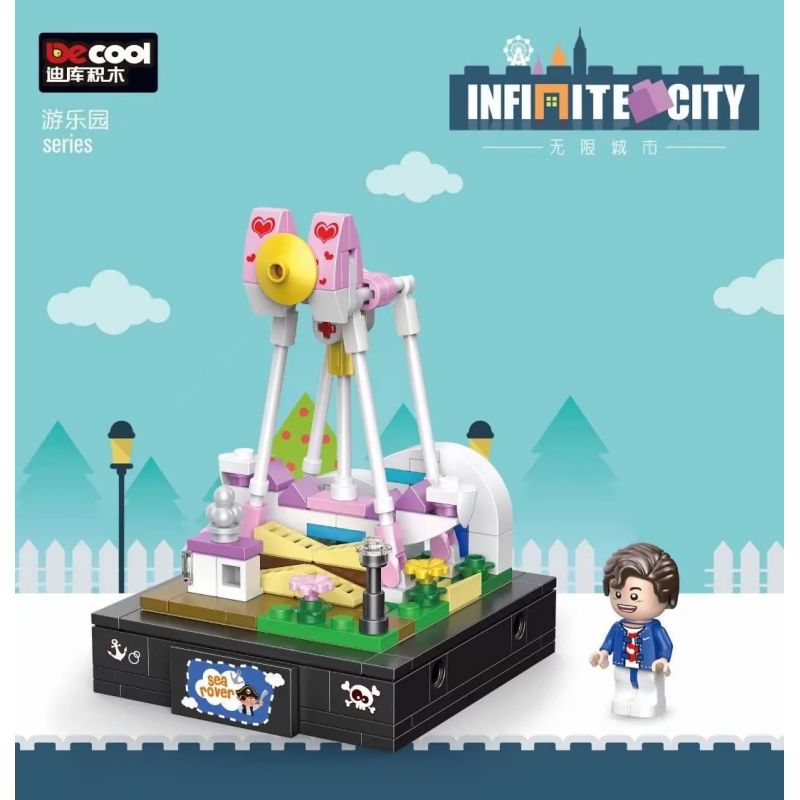 Decool 77106 Jisi 77106 non Lego TÀU CƯỚP BIỂN bộ đồ chơi xếp lắp ráp ghép mô hình Infinite City Thành Phố Vô Hạn 149 khối