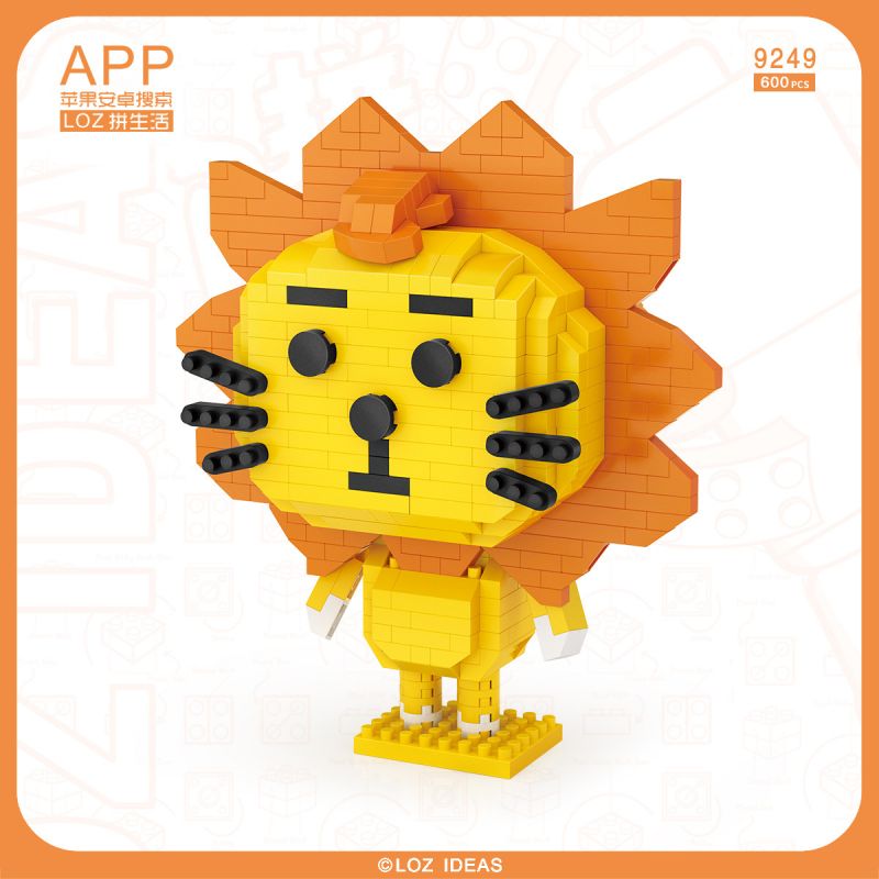 LOZ 9249 non Lego CON SƯ TỬ bộ đồ chơi xếp lắp ráp ghép mô hình Creator Sáng Tạo 600 khối
