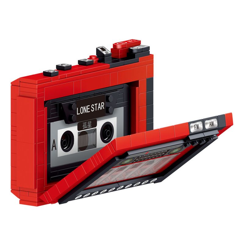 ZHEGAO 00989 non  MÁY THU ÂM bộ đồ chơi xếp lắp ráp ghép mô hình Creator RETRO CLASSIC TYPE RECORDER Sáng Tạo 457 khối