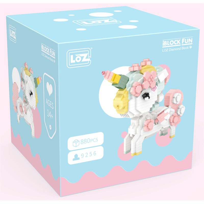 LOZ 9256 non  CON KỲ LÂN bộ đồ chơi xếp lắp ráp ghép mô hình Creator Sáng Tạo 880 khối