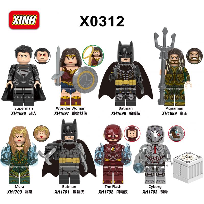 XINH X0312 0312 1696 1697 1698 1699 1700 1701 1702 1703 non Lego HÀNG TRĂM NGƯỜI 8 LIÊN MINH CÔNG LÝ bộ đồ chơi xếp lắp ráp ghép mô hình Dc Comics Super Heroes Siêu Anh Hùng Dc