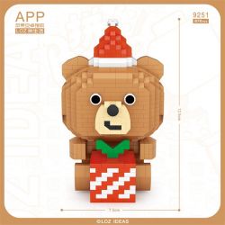 LOZ 9251 non  CON GẤU bộ đồ chơi xếp lắp ráp ghép mô hình Creator Sáng Tạo 870 khối