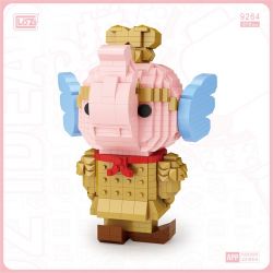 LOZ 9264 non  CHIẾN BINH ĐẤT NUNG VOI HỒNG bộ đồ chơi xếp lắp ráp ghép mô hình Creator Sáng Tạo 970 khối