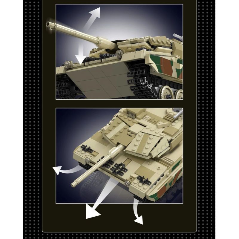 MouldKing 20020 Mould King 20020 non  XE TĂNG LEOPARD 2 bộ đồ chơi xếp lắp ráp ghép mô hình Military Army LEOPARD 2 TANK Quân Sự Bộ Đội