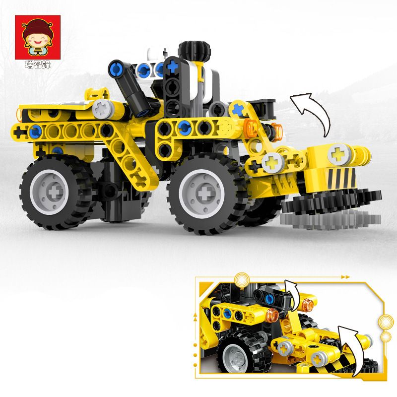 RUIZHI BEE 833 non  MINI TRACTOR. bộ đồ chơi xếp lắp ráp ghép mô hình  Kỹ Thuật Công Nghệ Cao Mô Hình Phương Tiện 219 khối