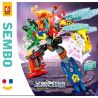 SEMBO 103132 103133 103134 103135 103136 103137 non  TRƯỞNG PHÒNG 6 bộ đồ chơi xếp lắp ráp ghép mô hình Therion Totems MECHA OF STEEL 650 khối
