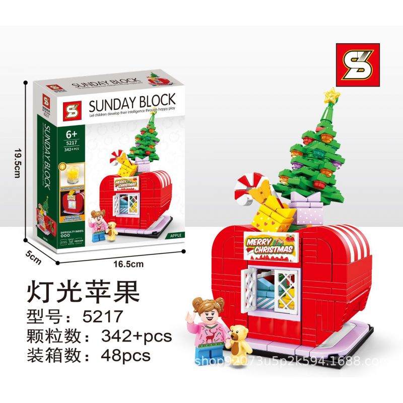 SHENG YUAN SY 5217 non Lego APPLE NHẸ bộ đồ chơi xếp lắp ráp ghép mô hình Creator Sáng Tạo 342 khối