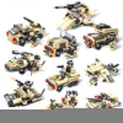 RUIZHI BEE 22007 non  BỂ SẮT VŨ TRANG 10 bộ đồ chơi xếp lắp ráp ghép mô hình WAR DEFENSE 934 khối