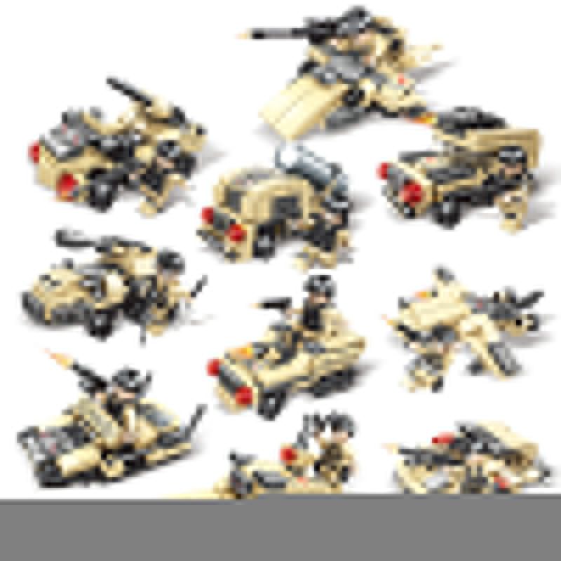 RUIZHI BEE 22007 non  BỂ SẮT VŨ TRANG 10 bộ đồ chơi xếp lắp ráp ghép mô hình WAR DEFENSE 934 khối