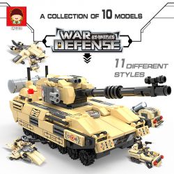 RUIZHI BEE 22007 non  BỂ SẮT VŨ TRANG 10 bộ đồ chơi xếp lắp ráp ghép mô hình WAR DEFENSE 934 khối