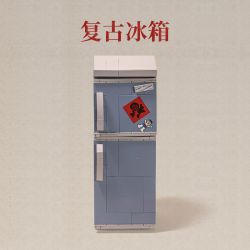 TOP TOY 16003 non  TỦ LẠNH CỔ ĐIỂN bộ đồ chơi xếp lắp ráp ghép mô hình RETRO REFRIGERATOR 678 khối