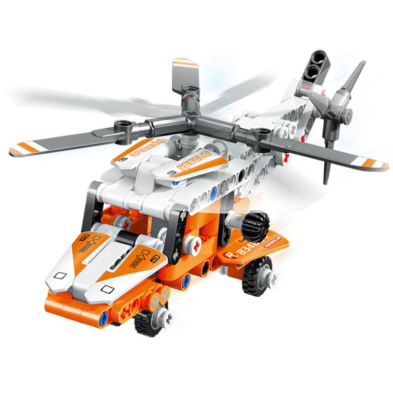 RUIZHI BEE 834 non Lego MÁY BAY TRỰC THĂNG CỨU HỘ bộ đồ chơi xếp lắp ráp ghép mô hình Technic Kỹ Thuật Công Nghệ Cao Mô Hình Phương Tiện 204 khối