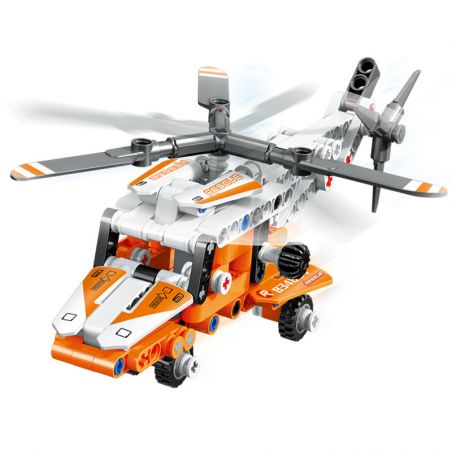 RUIZHI BEE 834 non  MÁY BAY TRỰC THĂNG CỨU HỘ bộ đồ chơi xếp lắp ráp ghép mô hình  Kỹ Thuật Công Nghệ Cao Mô Hình Phương Tiện 204 khối