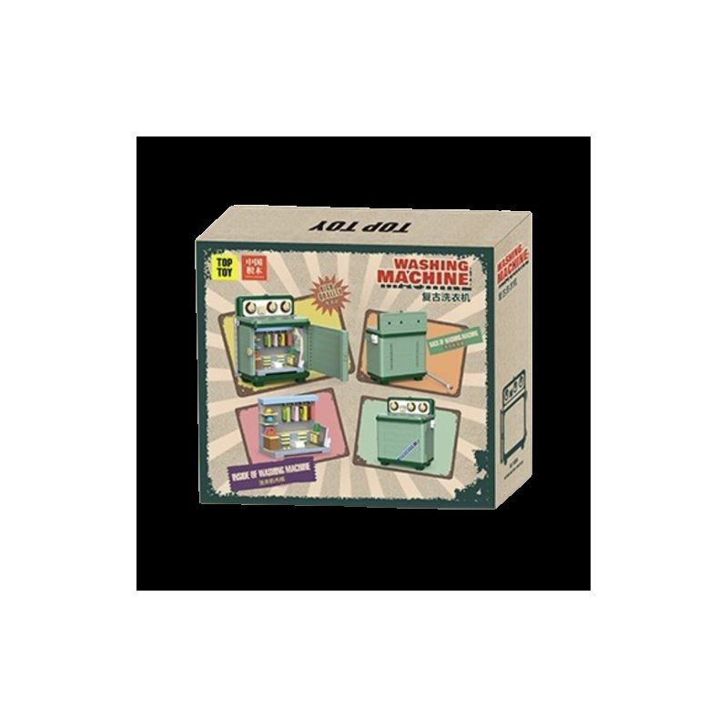 TOP TOY 16004 non  MÁY GIẶT CỔ ĐIỂN bộ đồ chơi xếp lắp ráp ghép mô hình WASHING MACHINE 565 khối