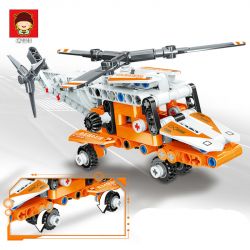 RUIZHI BEE 834 non  MÁY BAY TRỰC THĂNG CỨU HỘ bộ đồ chơi xếp lắp ráp ghép mô hình  Kỹ Thuật Công Nghệ Cao Mô Hình Phương Tiện 204 khối