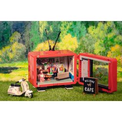 TOP TOY 16001 non  TRUYỀN HÌNH CỔ ĐIỂN bộ đồ chơi xếp lắp ráp ghép mô hình RETRO TELEVISION 645 khối