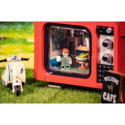 TOP TOY 16001 non  TRUYỀN HÌNH CỔ ĐIỂN bộ đồ chơi xếp lắp ráp ghép mô hình RETRO TELEVISION 645 khối