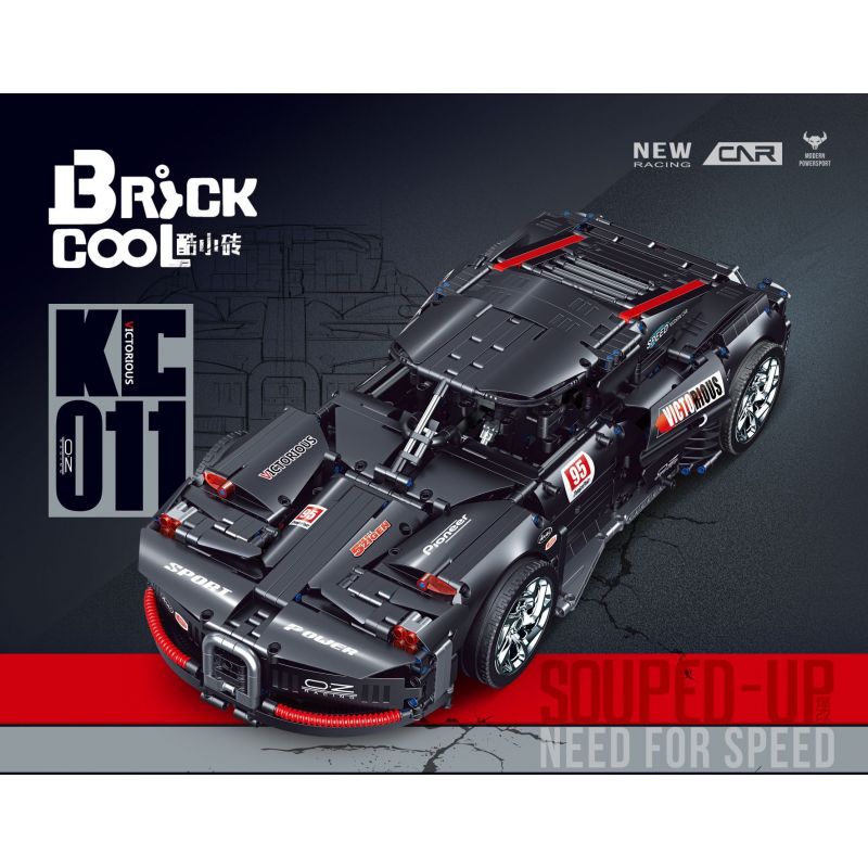 BRICKCOOL KC011 non  ĐUA XE CÔNG NGHỆ bộ đồ chơi xếp lắp ráp ghép mô hình 2223 khối