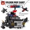 RUIZHI BEE 11043 non  XE CHỐNG CHÁY NỔ ĐẶC BIỆT 16 KẾT HỢP bộ đồ chơi xếp lắp ráp ghép mô hình CITY SWAT 499 khối