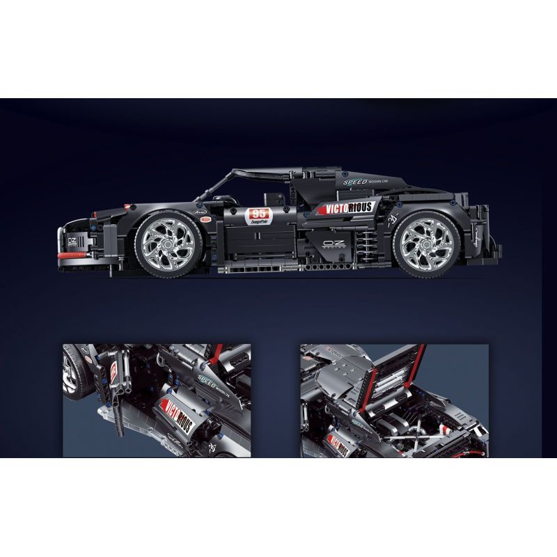 BRICKCOOL KC011 non  ĐUA XE CÔNG NGHỆ bộ đồ chơi xếp lắp ráp ghép mô hình 2223 khối