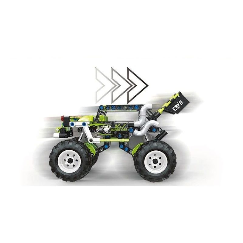 TA GAOLE T1007-1 1007-1 T1007-2 1007-2 non  XE TẢI MONSTER 2 RUNARTER bộ đồ chơi xếp lắp ráp ghép mô hình Mini Racing Pacemaker TECHNOLOGY MIX Đua Xe Mini 408 khối