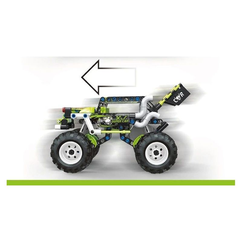 TA GAOLE T1007-1 1007-1 T1007-2 1007-2 non  XE TẢI MONSTER 2 RUNARTER bộ đồ chơi xếp lắp ráp ghép mô hình Mini Racing Pacemaker TECHNOLOGY MIX Đua Xe Mini 408 khối