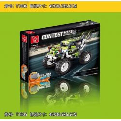 TA GAOLE T1007-1 1007-1 T1007-2 1007-2 non  XE TẢI MONSTER 2 RUNARTER bộ đồ chơi xếp lắp ráp ghép mô hình Mini Racing Pacemaker TECHNOLOGY MIX Đua Xe Mini 408 khối