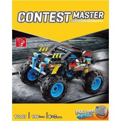 TA GAOLE T1007-1 1007-1 T1007-2 1007-2 non  XE TẢI MONSTER 2 RUNARTER bộ đồ chơi xếp lắp ráp ghép mô hình Mini Racing Pacemaker TECHNOLOGY MIX Đua Xe Mini 408 khối