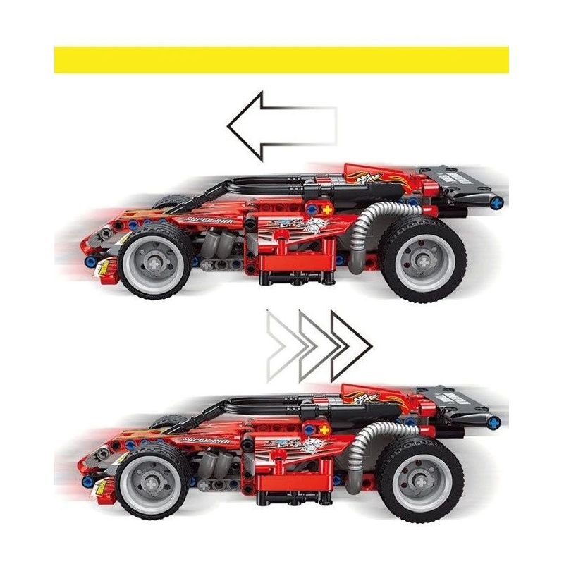 TA GAOLE T1006-1 1006-1 T1006-2 1006-2 non  BACKSTREACH 2 RED EQUATION RACING PICK MÀU VÀNG bộ đồ chơi xếp lắp ráp ghép mô hình Speed Champions Racing Cars TECHNOLOGY MIX Đua Xe Công Thức 429 khối