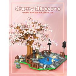 TOP TOY 60027 non  HOA ANH ĐÀO bộ đồ chơi xếp lắp ráp ghép mô hình City CHERRY BLOSSOMS Thành Phố 1019 khối
