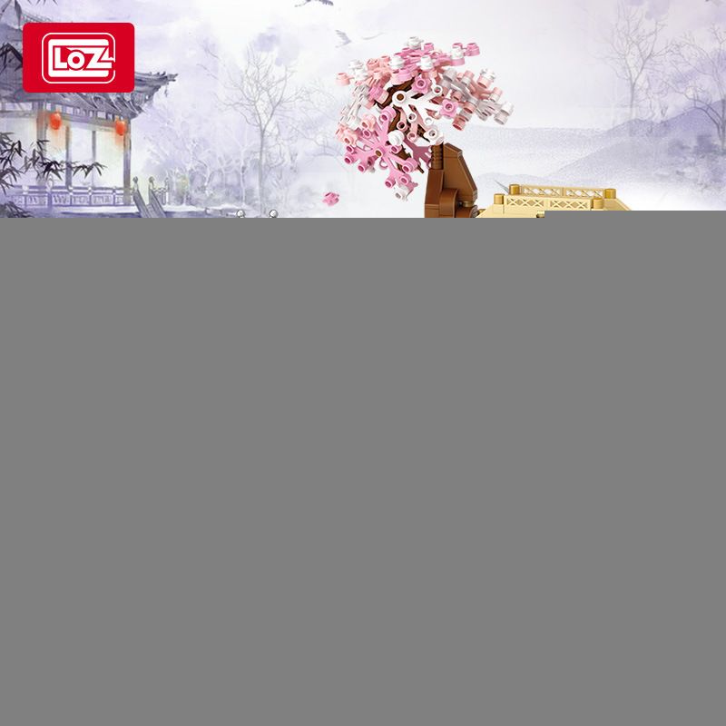 LOZ 8102 non  TINH HOA QUỐC GIA TSING YI PANDA bộ đồ chơi xếp lắp ráp ghép mô hình Brickheadz Nhân Vật Đầu To 1250 khối