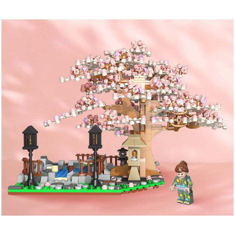 TOP TOY 60027 non  HOA ANH ĐÀO bộ đồ chơi xếp lắp ráp ghép mô hình City CHERRY BLOSSOMS Thành Phố 1019 khối