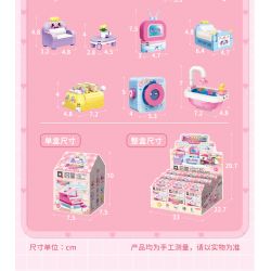 Enlighten 35016 Qman 35016 non  NUAN LIFE BLIND BOX 10 MẪU KHUNG LEO CHO MÈO BÀN TRANG ĐIỂM ĐÀN PIANO NHỎ GHẾ SOFA TV CHĂN TỦ LẠNH CON LĂN MÁY NƯỚNG BÁNH MÌ BỒN TẮM bộ đồ chơi xếp lắp ráp ghép mô hình Tastingbrick BUILD&FUN