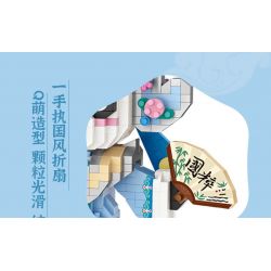 LOZ 8101 non  TINH HOA QUỐC GIA XIAOSHENG PANDA bộ đồ chơi xếp lắp ráp ghép mô hình Brickheadz Nhân Vật Đầu To 1180 khối