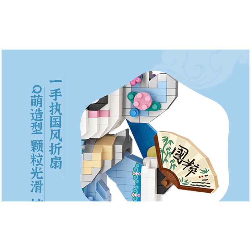 LOZ 8101 non  TINH HOA QUỐC GIA XIAOSHENG PANDA bộ đồ chơi xếp lắp ráp ghép mô hình Brickheadz Nhân Vật Đầu To 1180 khối