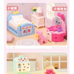 Enlighten 35016 Qman 35016 non  NUAN LIFE BLIND BOX 10 MẪU KHUNG LEO CHO MÈO BÀN TRANG ĐIỂM ĐÀN PIANO NHỎ GHẾ SOFA TV CHĂN TỦ LẠNH CON LĂN MÁY NƯỚNG BÁNH MÌ BỒN TẮM bộ đồ chơi xếp lắp ráp ghép mô hình Tastingbrick BUILD&FUN