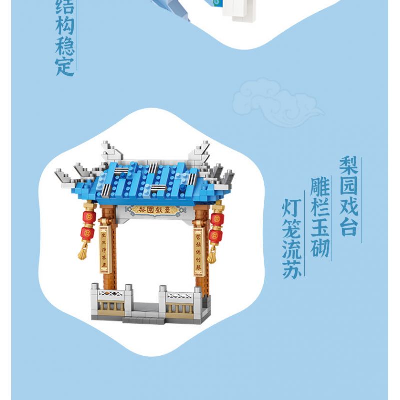 LOZ 8101 non  TINH HOA QUỐC GIA XIAOSHENG PANDA bộ đồ chơi xếp lắp ráp ghép mô hình Brickheadz Nhân Vật Đầu To 1180 khối