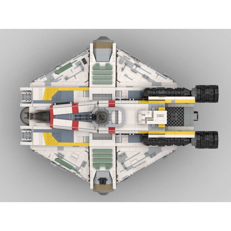 SUPER 18K K110 non  TÀU VŨ TRỤ BÓNG MA KHÁNG CHIẾN bộ đồ chơi xếp lắp ráp ghép mô hình Star Wars GHOST VCX-100 LIGHT FREIGHTER Chiến Tranh Giữa Các Vì Sao 4577 khối