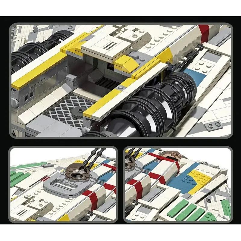 SUPER 18K K110 non  TÀU VŨ TRỤ BÓNG MA KHÁNG CHIẾN bộ đồ chơi xếp lắp ráp ghép mô hình Star Wars GHOST VCX-100 LIGHT FREIGHTER Chiến Tranh Giữa Các Vì Sao 4577 khối