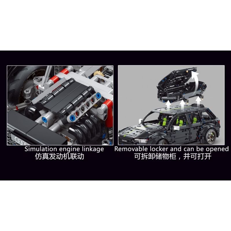 TA GAOLE T5023 5023 non  XE GA AUDI RS6 1:10 tỷ lệ 1:10 bộ đồ chơi xếp lắp ráp ghép mô hình  AUDI RS6 AVANT Kỹ Thuật Công Nghệ Cao Mô Hình Phương Tiện 2896 khối