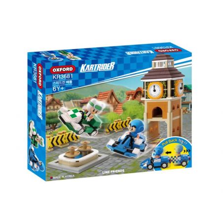 OXFORD KR3681 3681 non  CUỘC CHIẾN TỐC ĐỘ bộ đồ chơi xếp lắp ráp ghép mô hình Crazy Racing KARTRIDER:스피드전 배틀 Đua Xe Điên Loạn