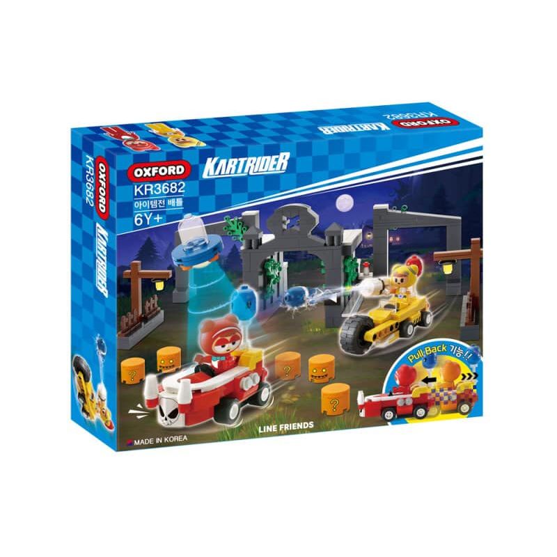 OXFORD KR3682 3682 non Lego CHIẾN TRANH CHỐNG ĐỠ bộ đồ chơi xếp lắp ráp ghép mô hình Crazy Racing KARTRIDER:아이템전 배틀 Đua Xe Điên Loạn