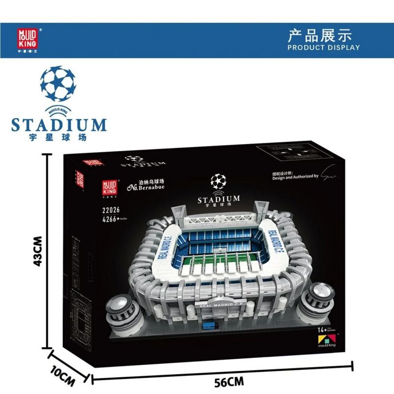 MouldKing 22026 Mould King 22026 non  SÂN VẬN ĐỘNG SANTIAGO BERNABEU bộ đồ chơi xếp lắp ráp ghép mô hình Buildings BERNABUE 4266 khối