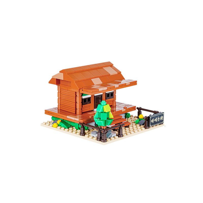 JIALE ZHUAN 81005 non Lego NHÀ TATAR bộ đồ chơi xếp lắp ráp ghép mô hình CHINESE TRADITIONAL HOUSE 368 khối