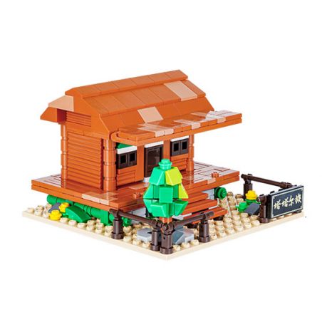 JIALE ZHUAN 81005 non  NHÀ TATAR bộ đồ chơi xếp lắp ráp ghép mô hình CHINESE TRADITIONAL HOUSE 368 khối