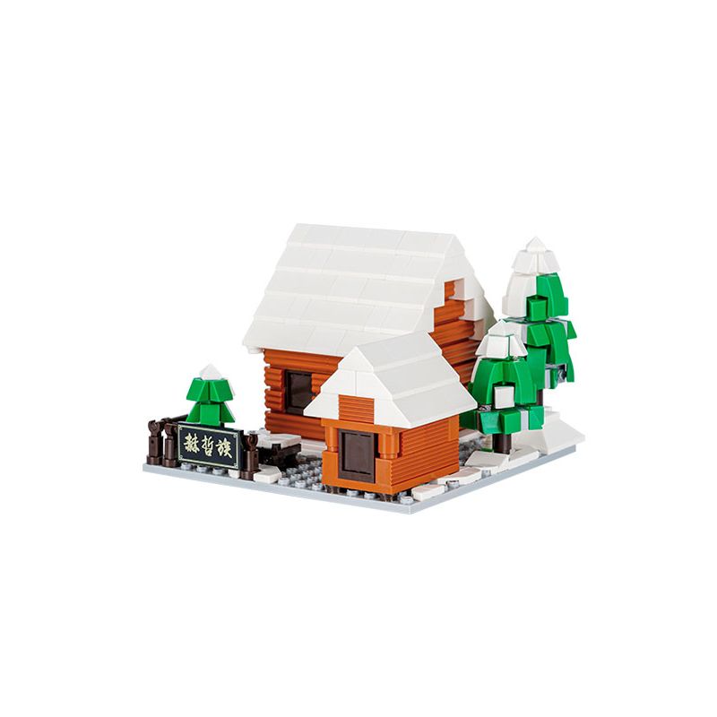 JIALE ZHUAN 81004 non Lego NHÀ DÂN GIAN HEZHEN bộ đồ chơi xếp lắp ráp ghép mô hình CHINESE TRADITIONAL HOUSE 397 khối