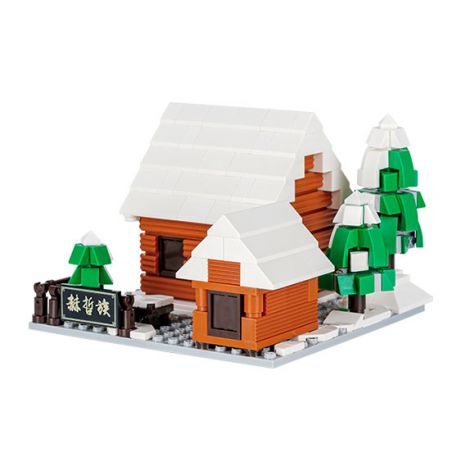 JIALE ZHUAN 81004 non  NHÀ DÂN GIAN HEZHEN bộ đồ chơi xếp lắp ráp ghép mô hình CHINESE TRADITIONAL HOUSE 397 khối